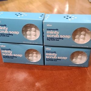 4 PACK: ORIGINAL Bliss Mammoth Minty Scrub Soap…